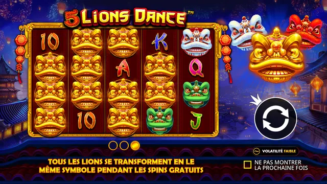 5 Lions Dance : écran de jeu n°2