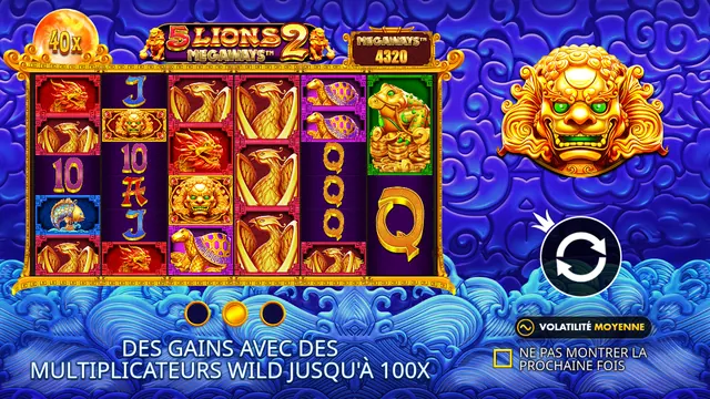 5 Lions Megaways 2 : écran de jeu n°2
