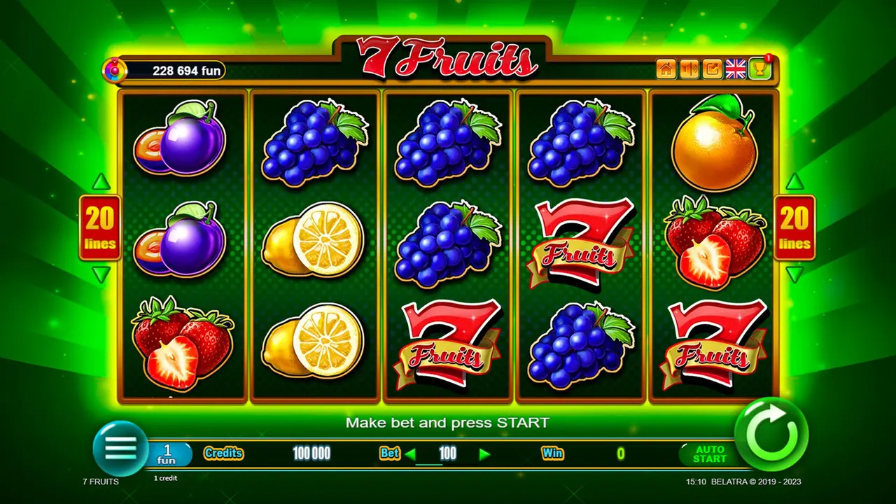 Visuel officiel de 7 Fruits (Belatra Games)