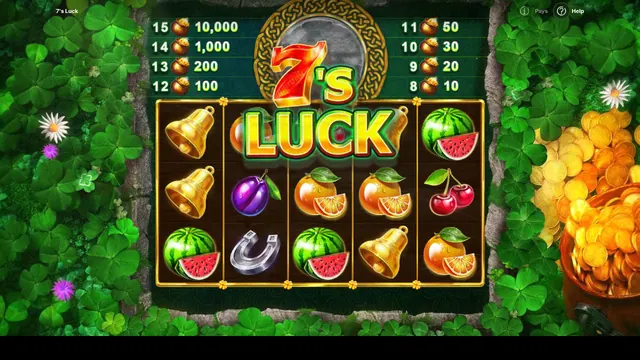 7’s Luck : écran de jeu n°2