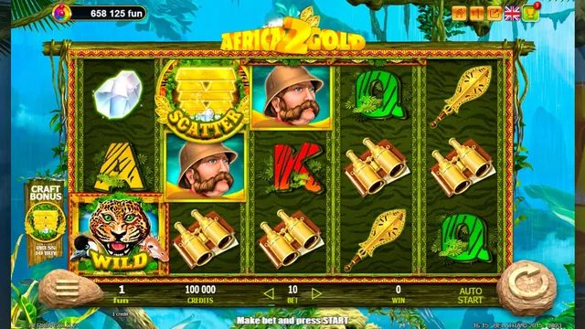 Africa Gold 2, machines à sous Belatra Games