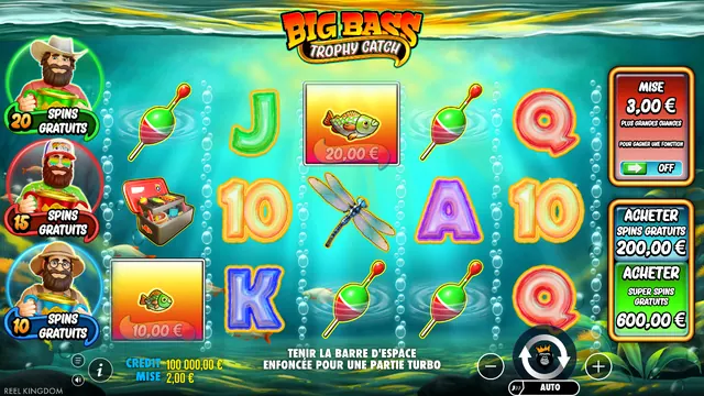 Big Bass Trophy Catch : écran de jeu n°2