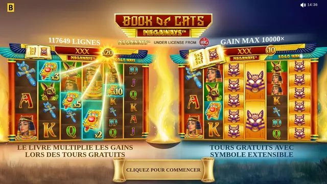 Book of Cats MEGAWAYS : écran de jeu n°1