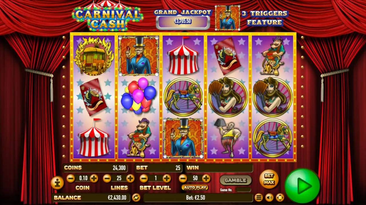 Visuel officiel de Carnival Cash (Habanero)