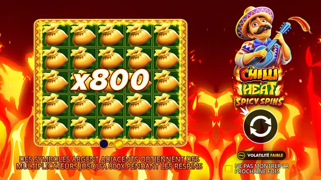 Chilli Heat Spicy Spins : écran de jeu n°2