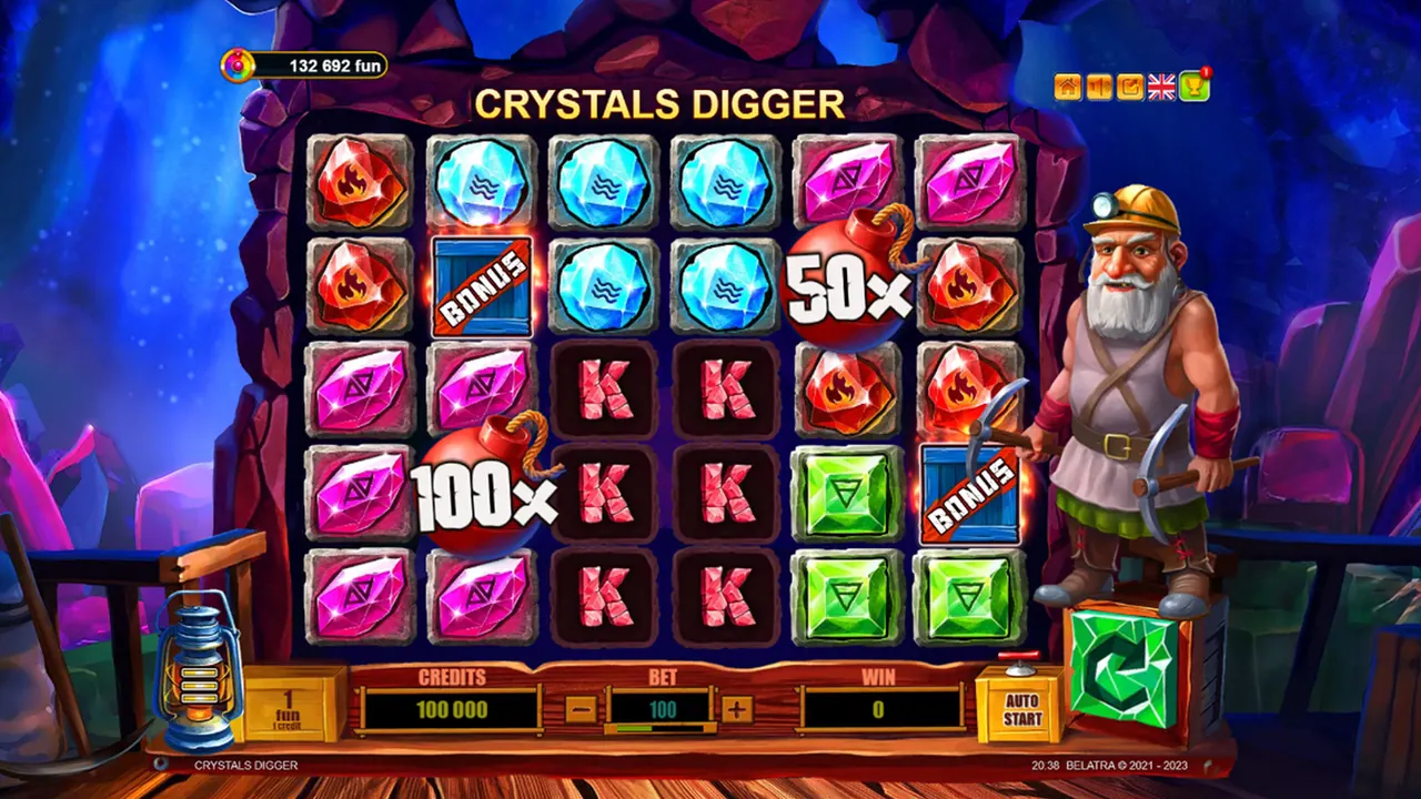 Visuel officiel de Crystals Digger (Belatra Games)