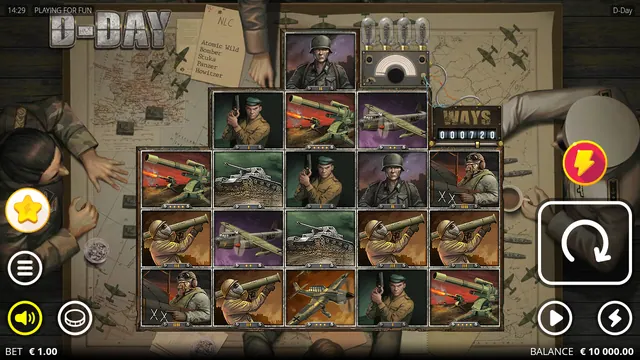 D-Day : écran de jeu n°2