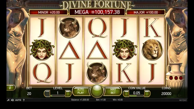 Divine Fortune : écran de jeu n°1