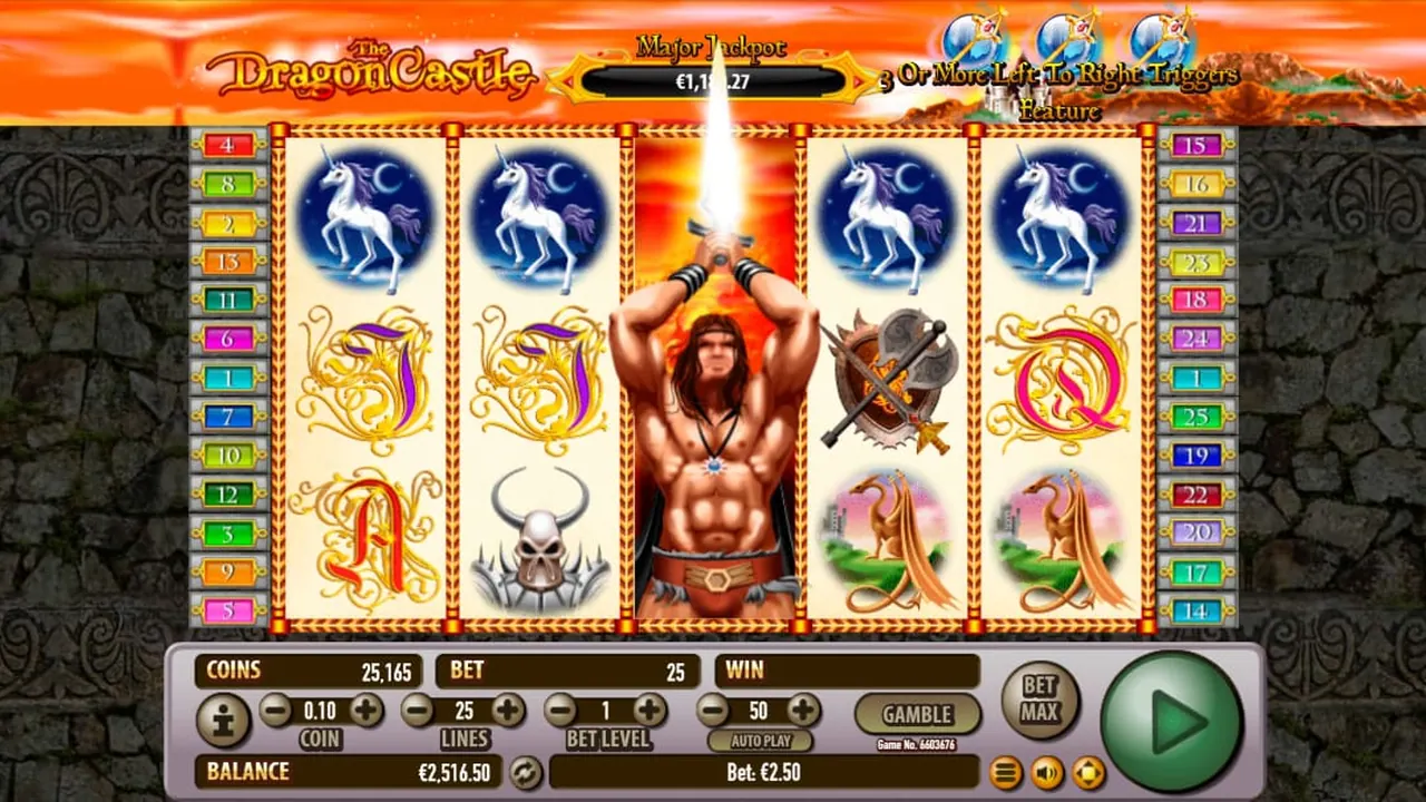 Visuel officiel de Dragon Castle (Habanero)