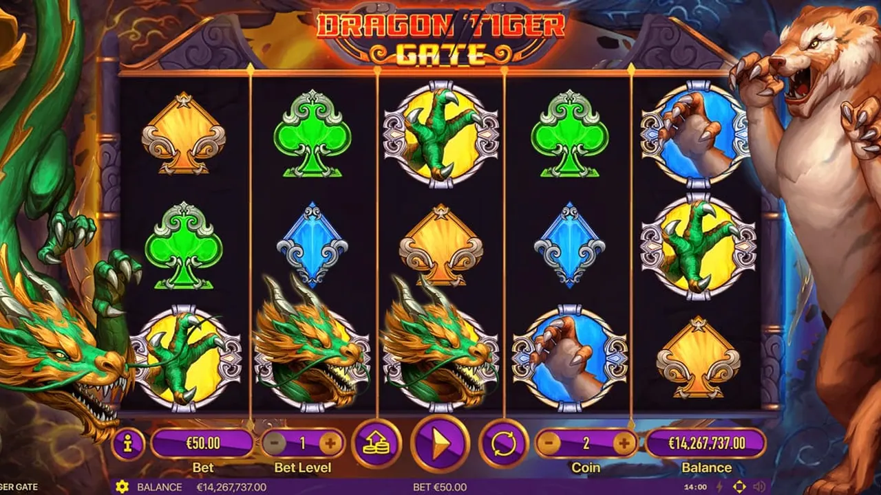 Visuel officiel de Dragon Tiger Gate (Habanero)