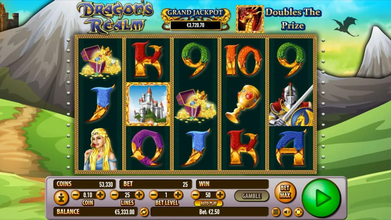 Visuel officiel de Dragon's Realm (Habanero)