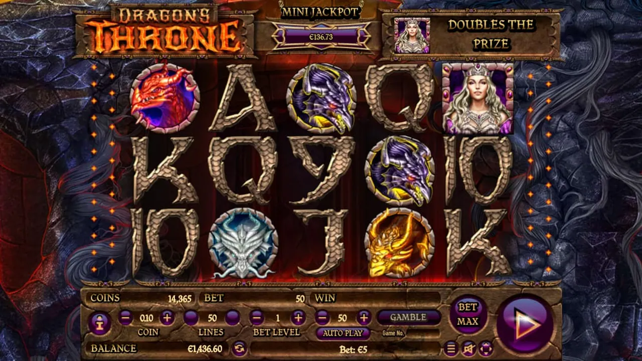 Visuel officiel de Dragon's Throne (Habanero)