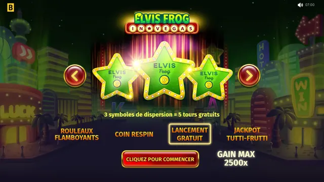 Elvis Frog in Vegas : écran de jeu n°1