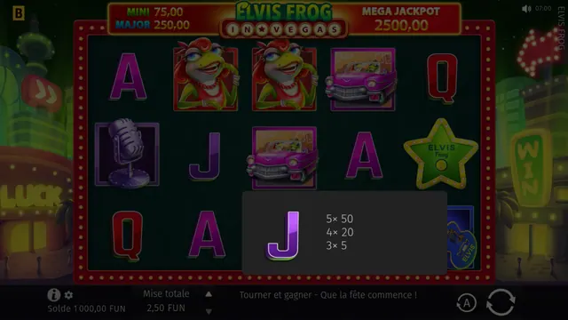 Elvis Frog in Vegas : écran de jeu n°2