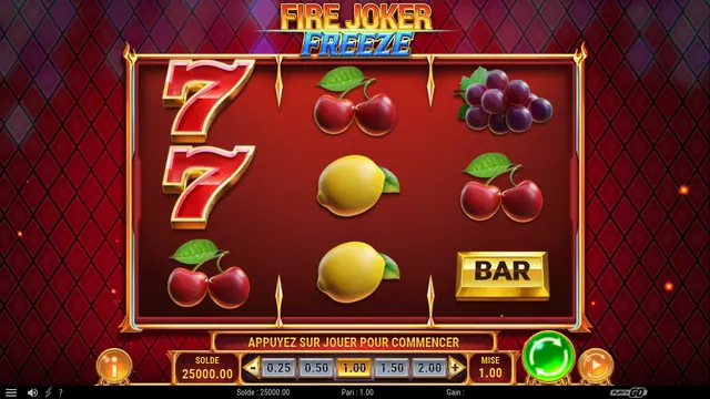 Fire Joker Freeze : écran de jeu n°2