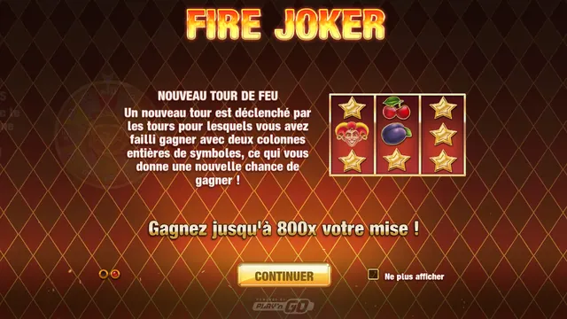 Fire Joker : écran de jeu n°1