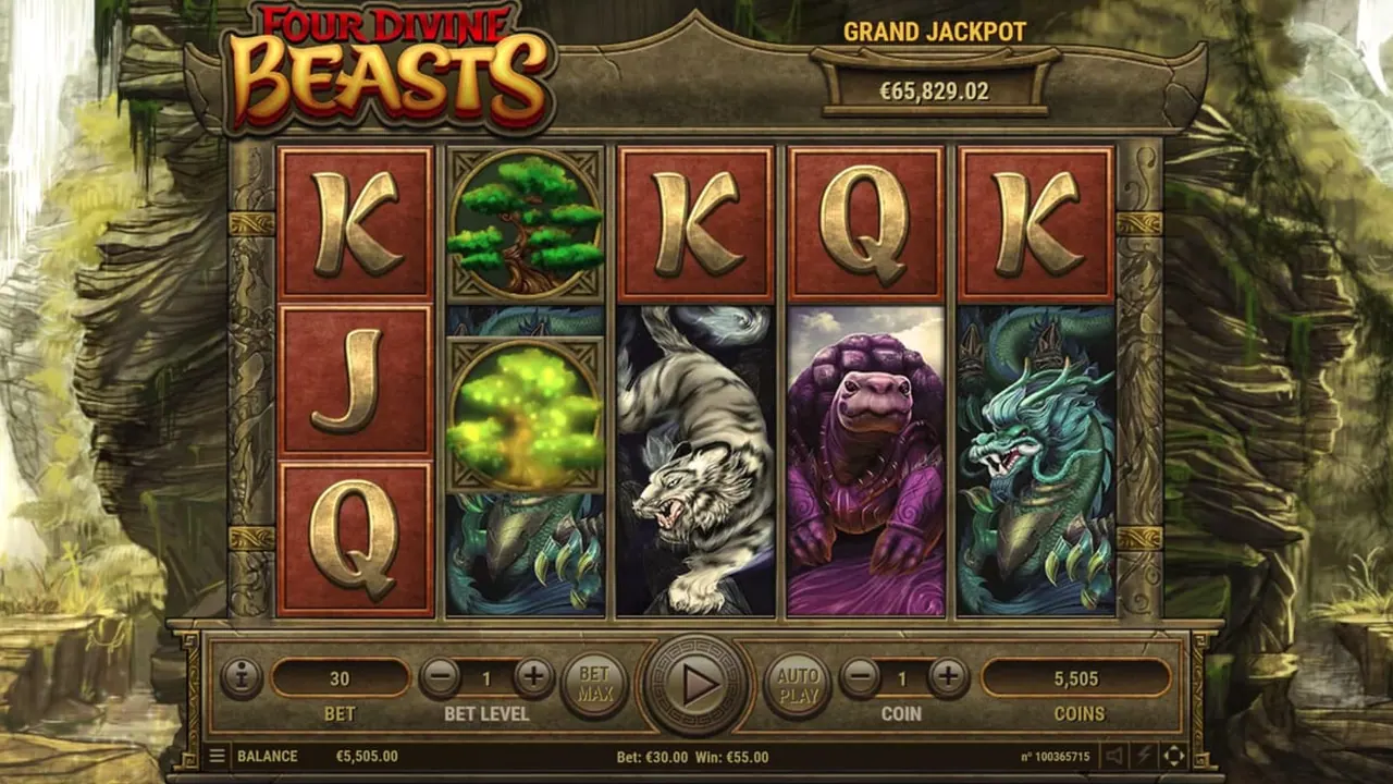 Visuel officiel de Four Divine Beasts (Habanero)