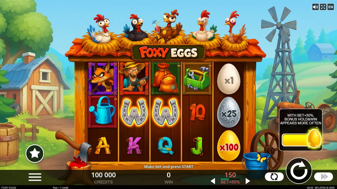 Visuel officiel de Foxy Eggs (Belatra Games)