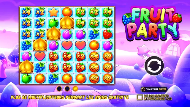 Fruit Party, machines à sous fruits