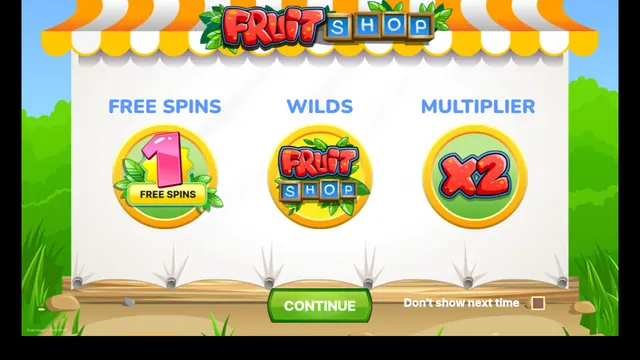 Fruit Shop : écran de jeu n°1