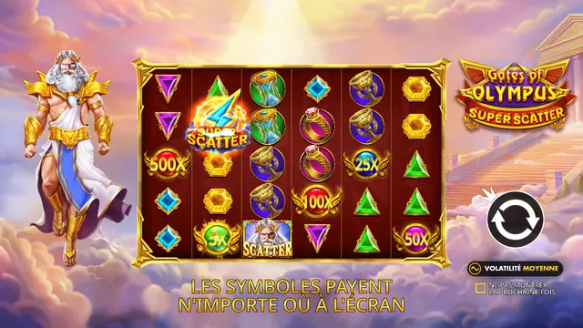 Gates of Olympus Super Scatter : écran de jeu n°2