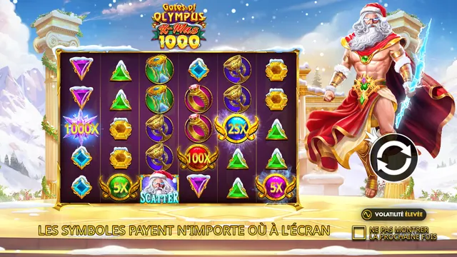Gates of Olympus Xmas 1000 : écran de jeu n°2