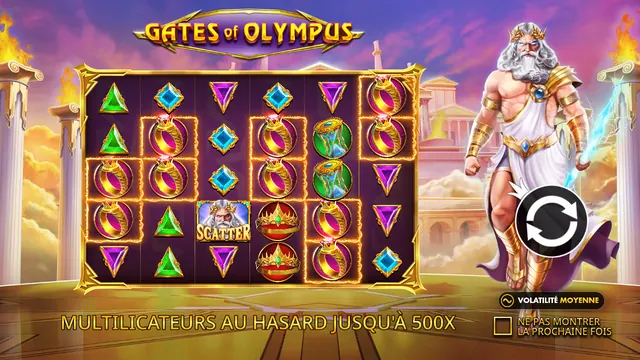 Gates of Olympus : écran de jeu n°2