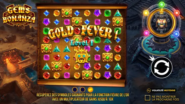 Gems Bonanza : écran de jeu n°2