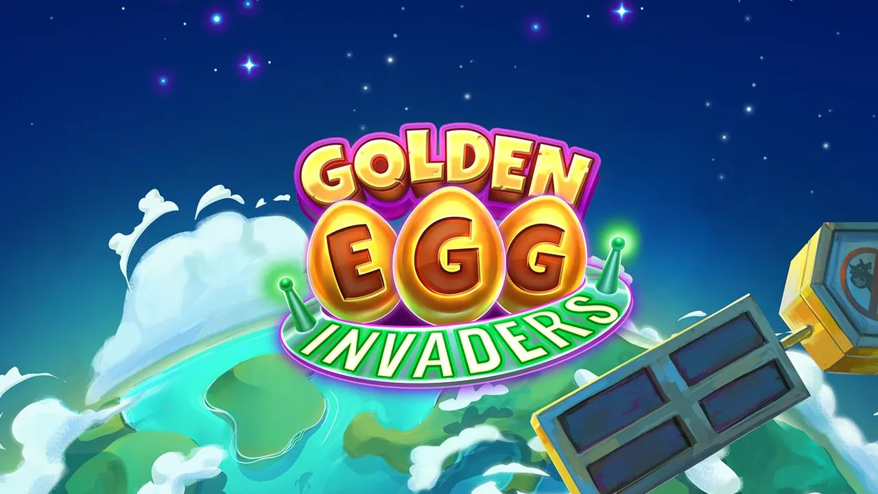 Visuel officiel de Golden Egg Invaders (NetEnt)