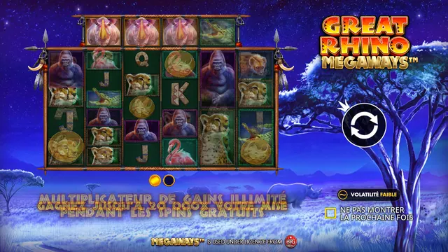 Great Rhino Megaways, machines à sous Megaways