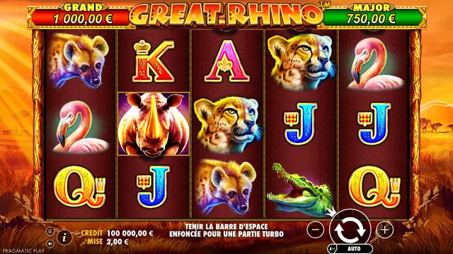 Great Rhino : écran de jeu n°2