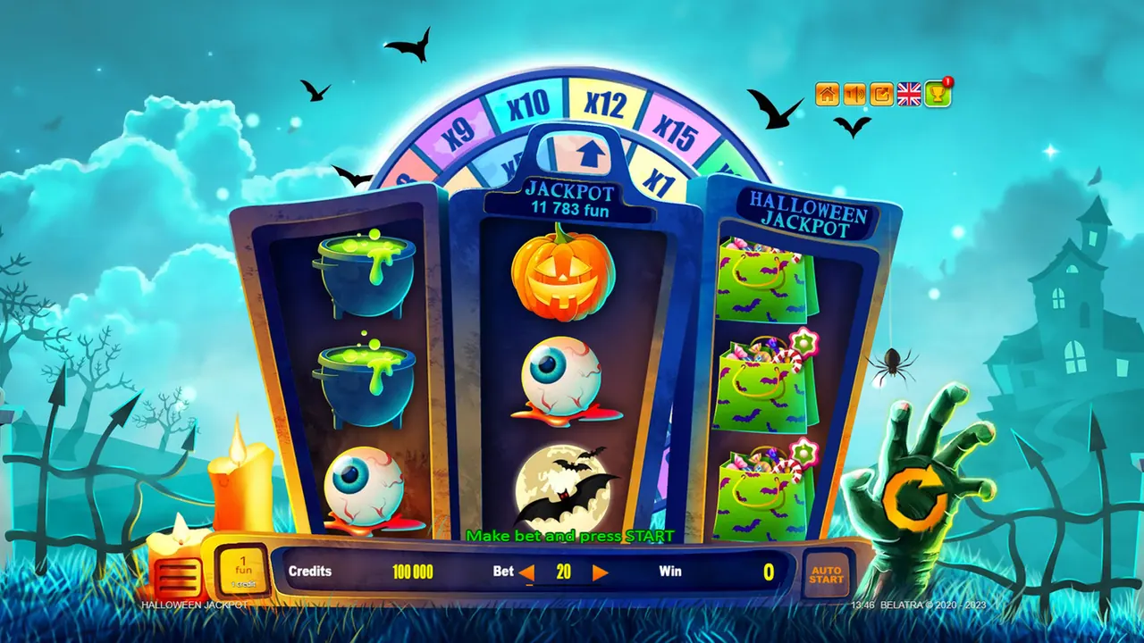 Visuel officiel de Halloween Jackpot (Belatra Games)