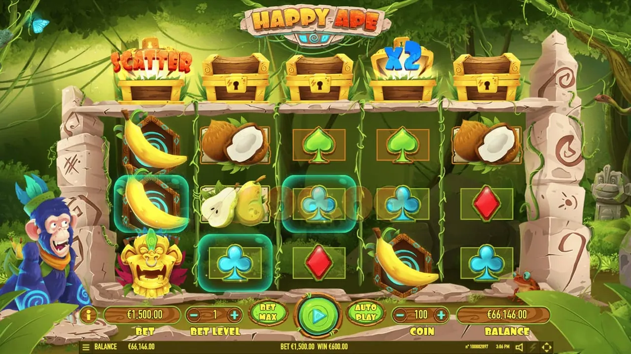 Visuel officiel de Happy Ape (Habanero)