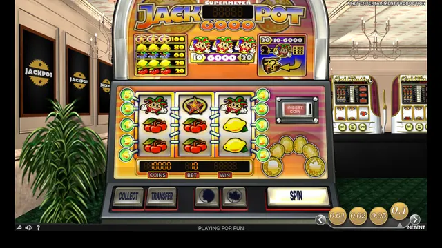 Jackpot 6000 : écran de jeu n°1