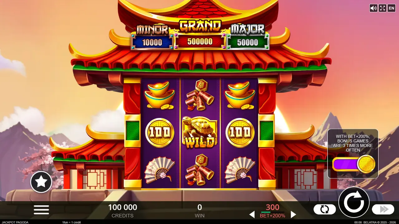 Visuel officiel de Jackpot Pagoda (Belatra Games)