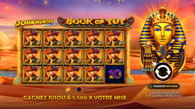 John Hunter and the book of Tut : écran de jeu n°2