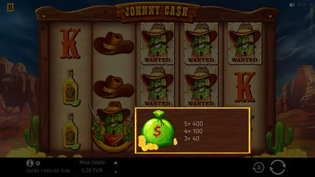 Johnny Cash : écran de jeu n°2