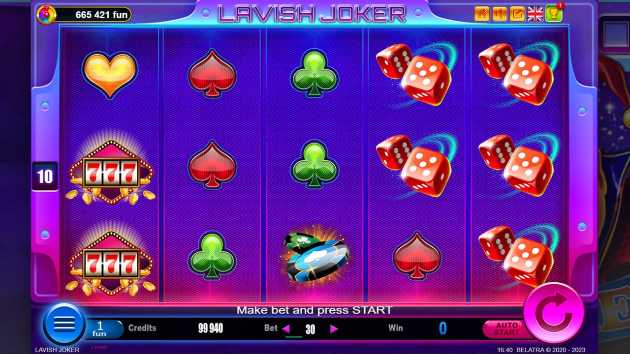 Visuel officiel de Lavish Joker (Belatra Games)