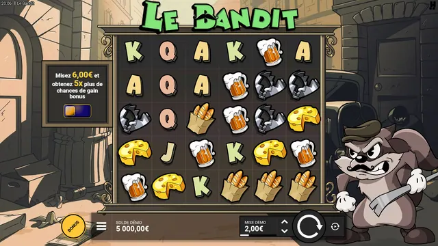 Le Bandit : écran de jeu n°2