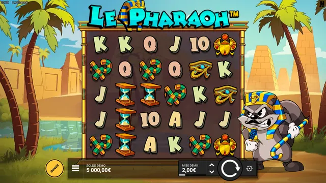 Le Pharaoh : écran de jeu n°2