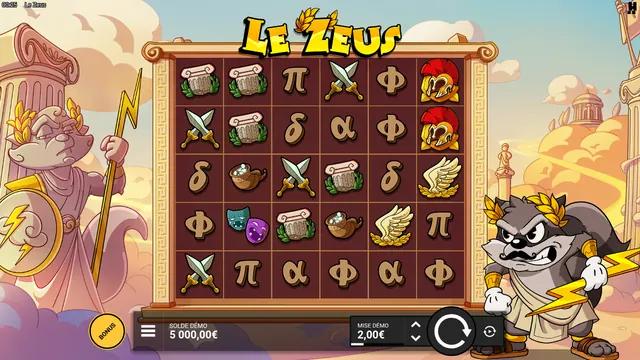 Le Zeus : écran de jeu n°2