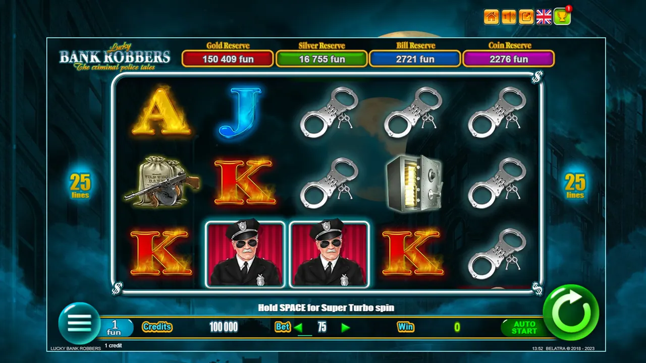 Visuel officiel de Lucky Bank Robbers (Belatra Games)
