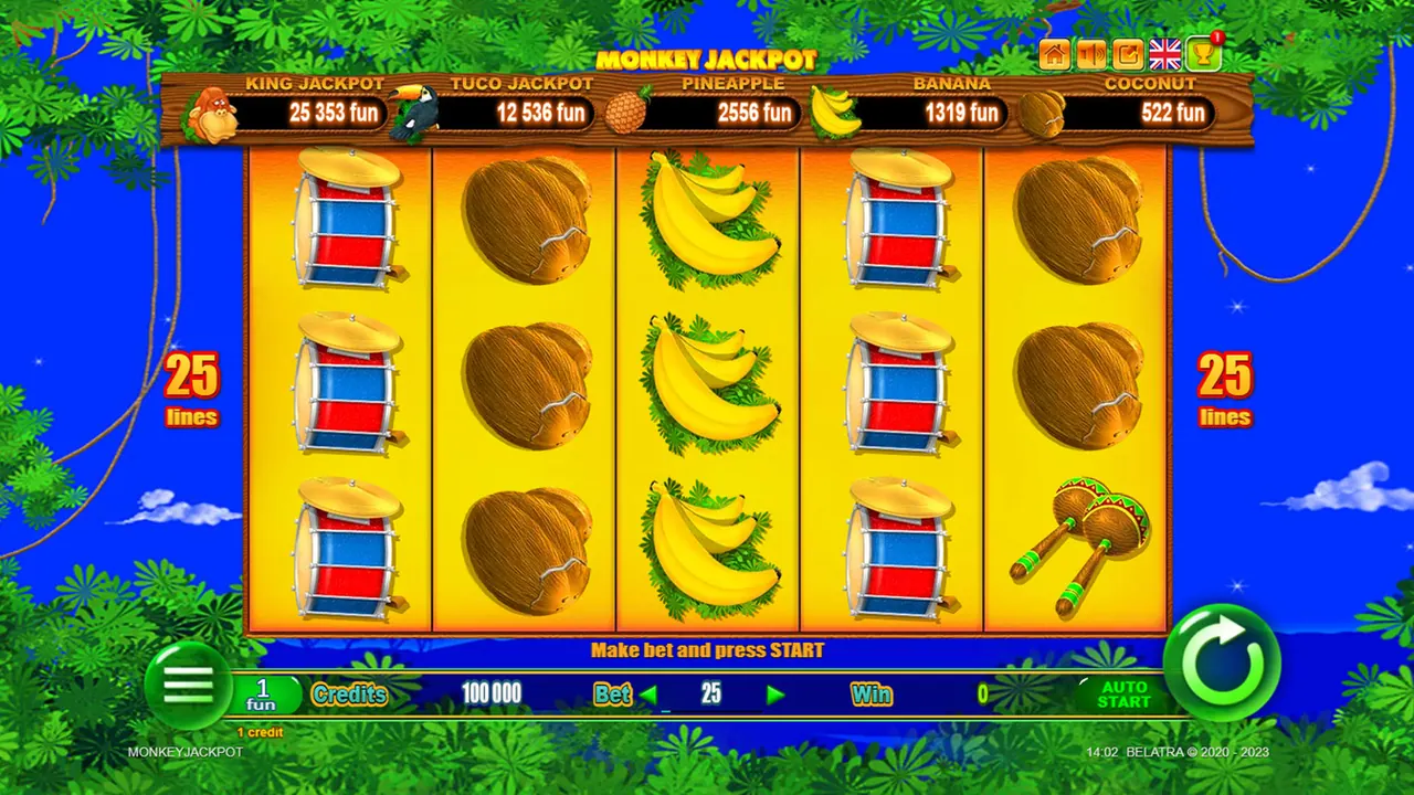 Visuel officiel de Monkey Jackpot (Belatra Games)