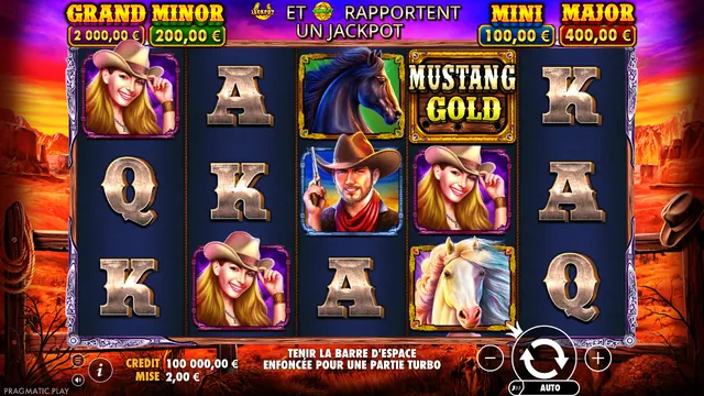 Mustang Gold : écran de jeu n°2