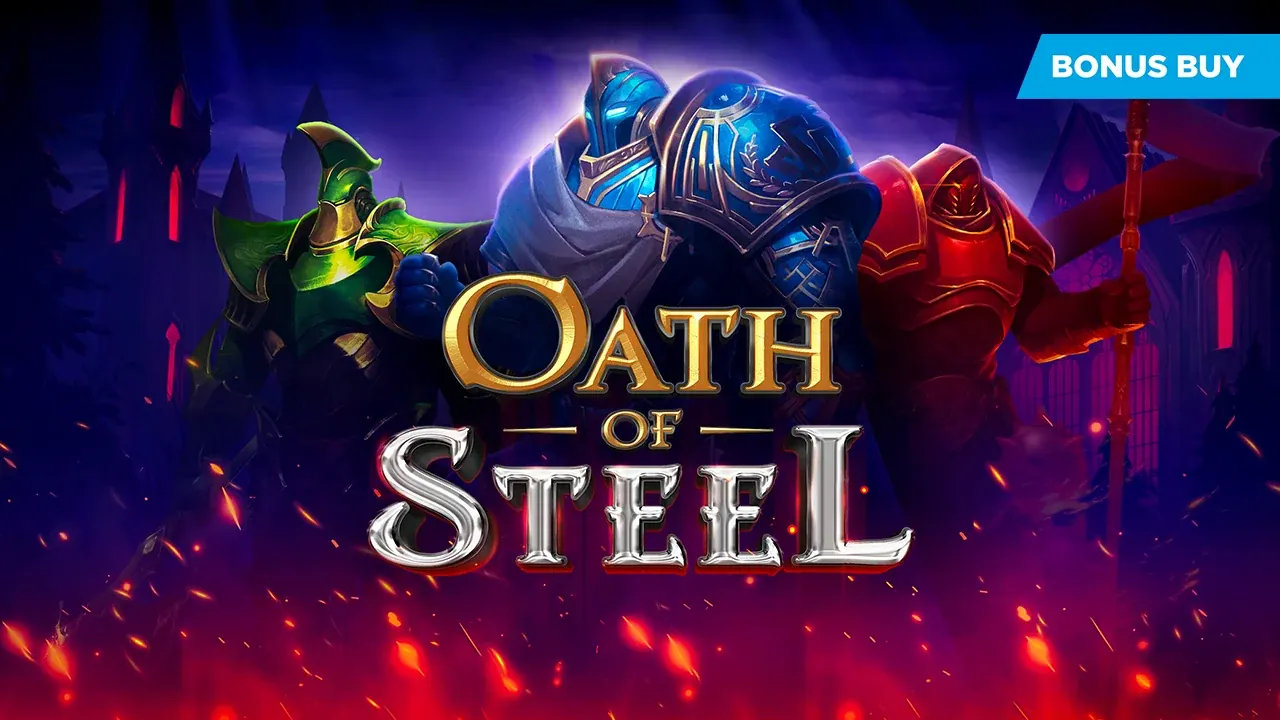 Visuel officiel de Oath of Steel (Evoplay)