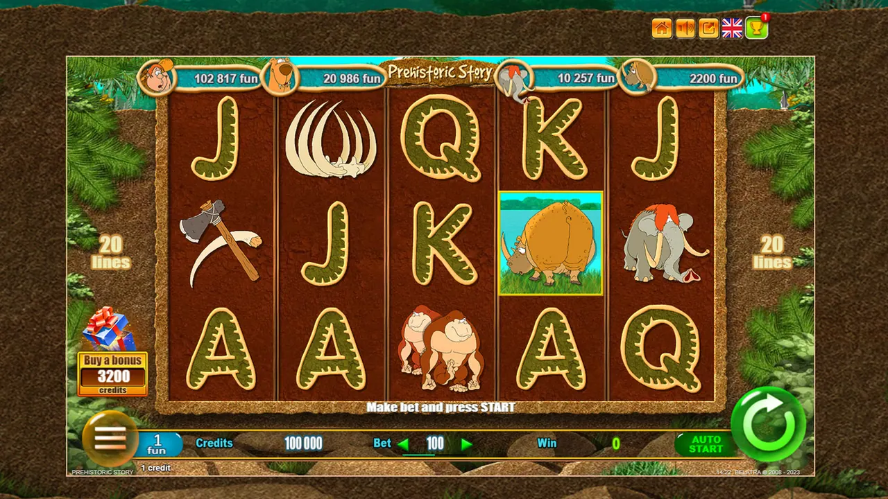 Visuel officiel de Prehistoric Story (Belatra Games)