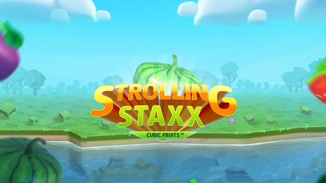Visuel officiel de Strolling Staxx: Cubic Fruits (NetEnt)