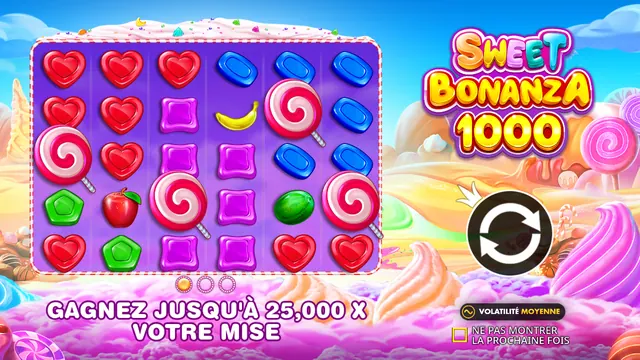 Sweet Bonanza 1000 : écran de jeu n°2