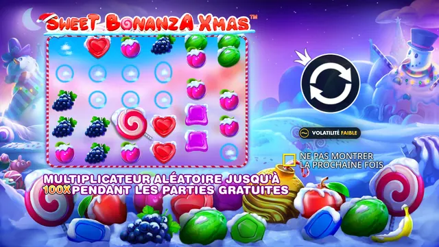 Sweet Bonanza Xmas : écran de jeu n°2