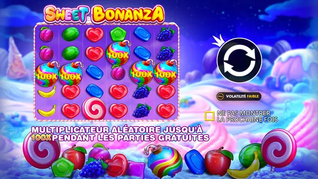 Sweet Bonanza : écran de jeu n°2